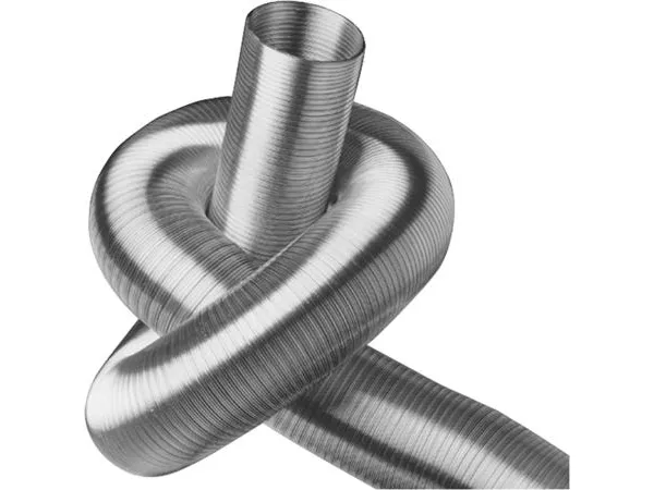 LINDAB Flexslange SRFC 160 af 2x0,7 mm aluminiumsplade. Længde 5 m, komprimeret ca. 1,20 m, max. 200°C.