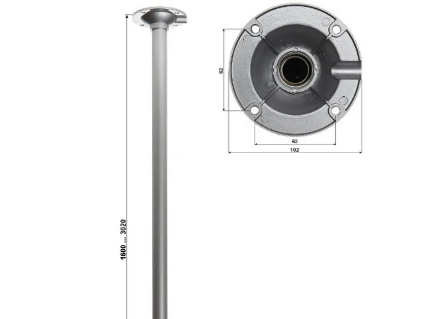 Teleskopisk takstativ for kameraer BR-150X300