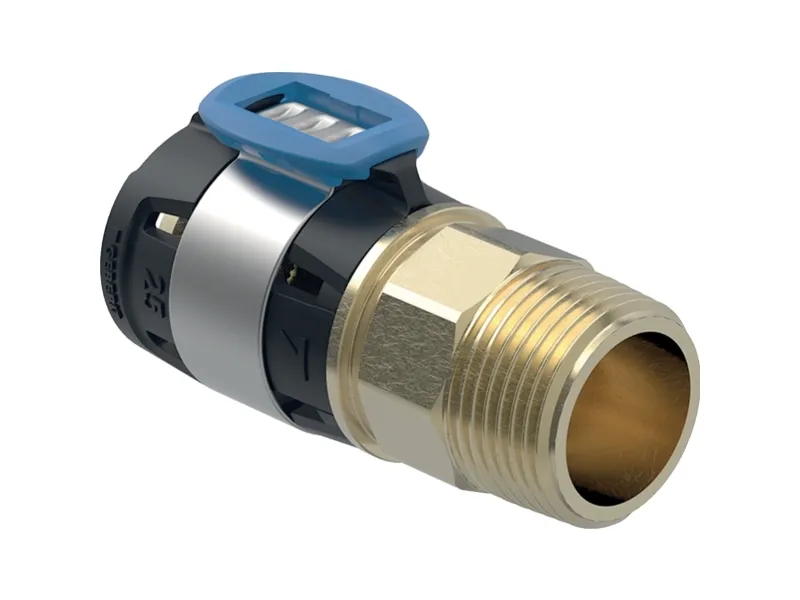 Geberit FlowFit overgang med utvendig gjenge d=32 mm, R=3/4