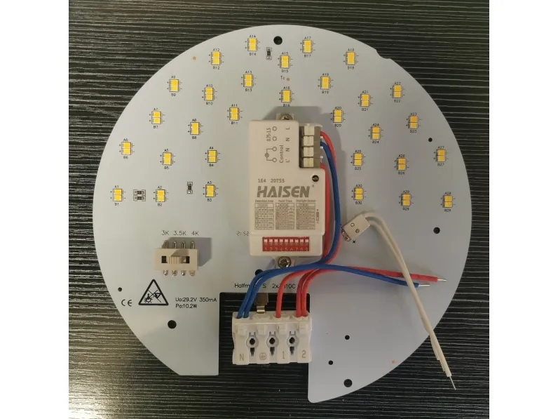 Ocus PCB halvskjerm on/off, CCT, med mikrobølgesensor, 4-polet klemme