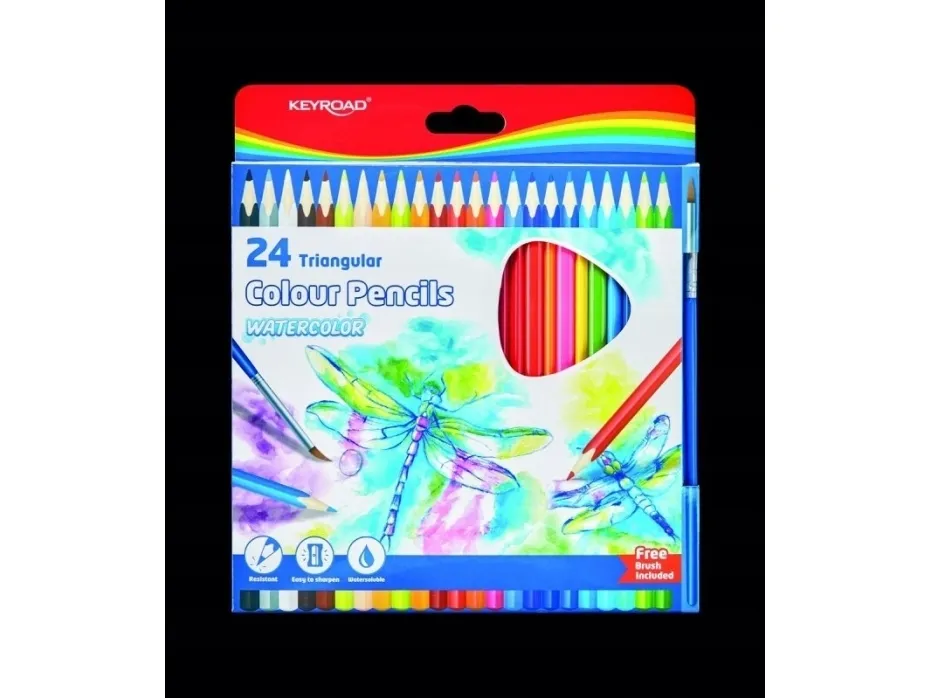 PBS Connect fargeblyanter KEYROAD trekantede 3 mm 24 farger