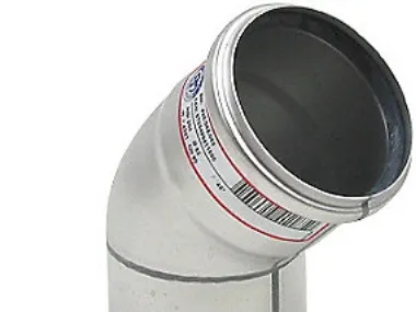 Ø 82 mm x 45° Bøjning rustfri AISI304/EN1.4301 Blücher