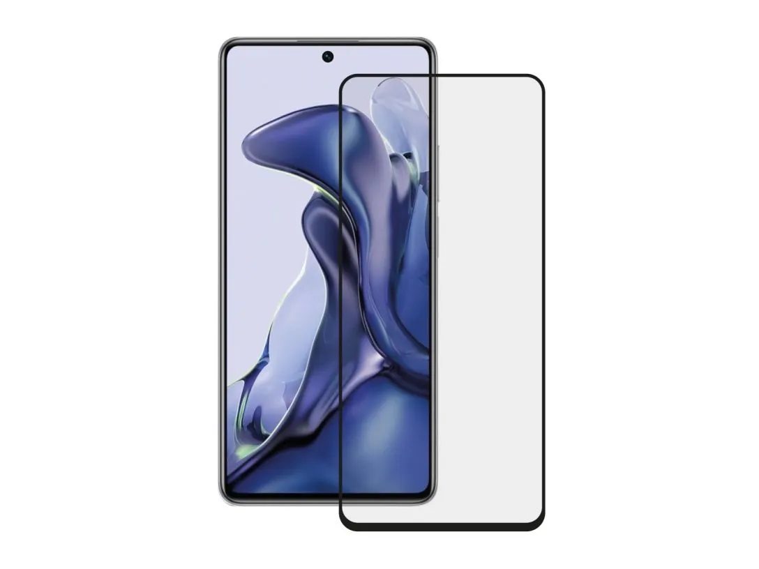 Vivanco Full, Xiaomi, 11T, 11T Pro, Skittbestandig, Slagbestandig, Ripebestandig, Knusesikker, Sort, Gjennomsiktig, 1 stykker