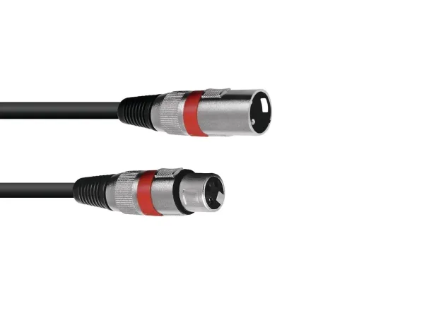 Omnitronic 30220401, XLR (3-pin), Hankjønn, XLR (3-pin), Hunkjønn, 0,5 m, Svart