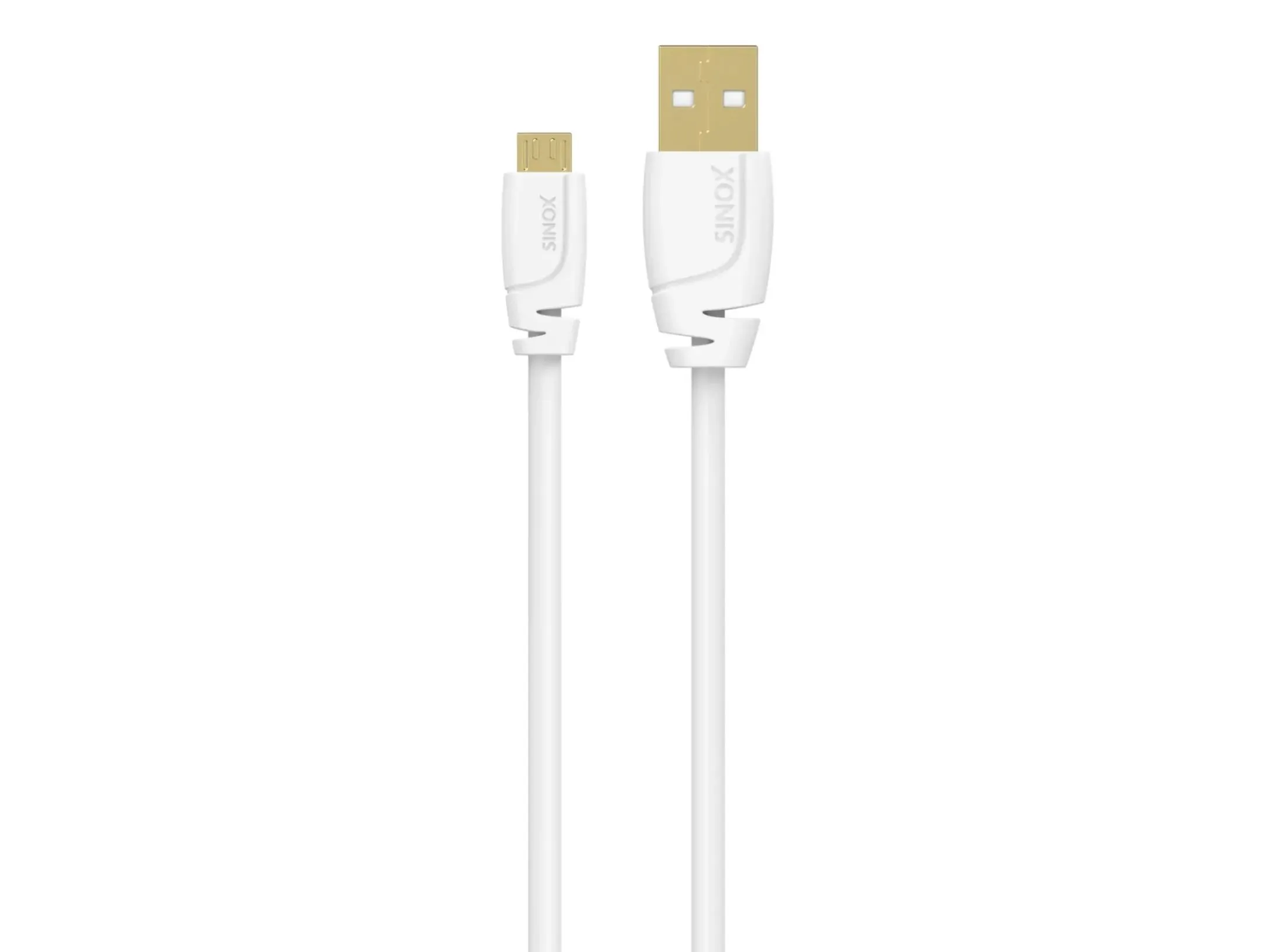 Sinox SOI04911, 0,8 m, Micro-USB B, USB A, USB 2.0, 0,48 Gbit/s, Hvit