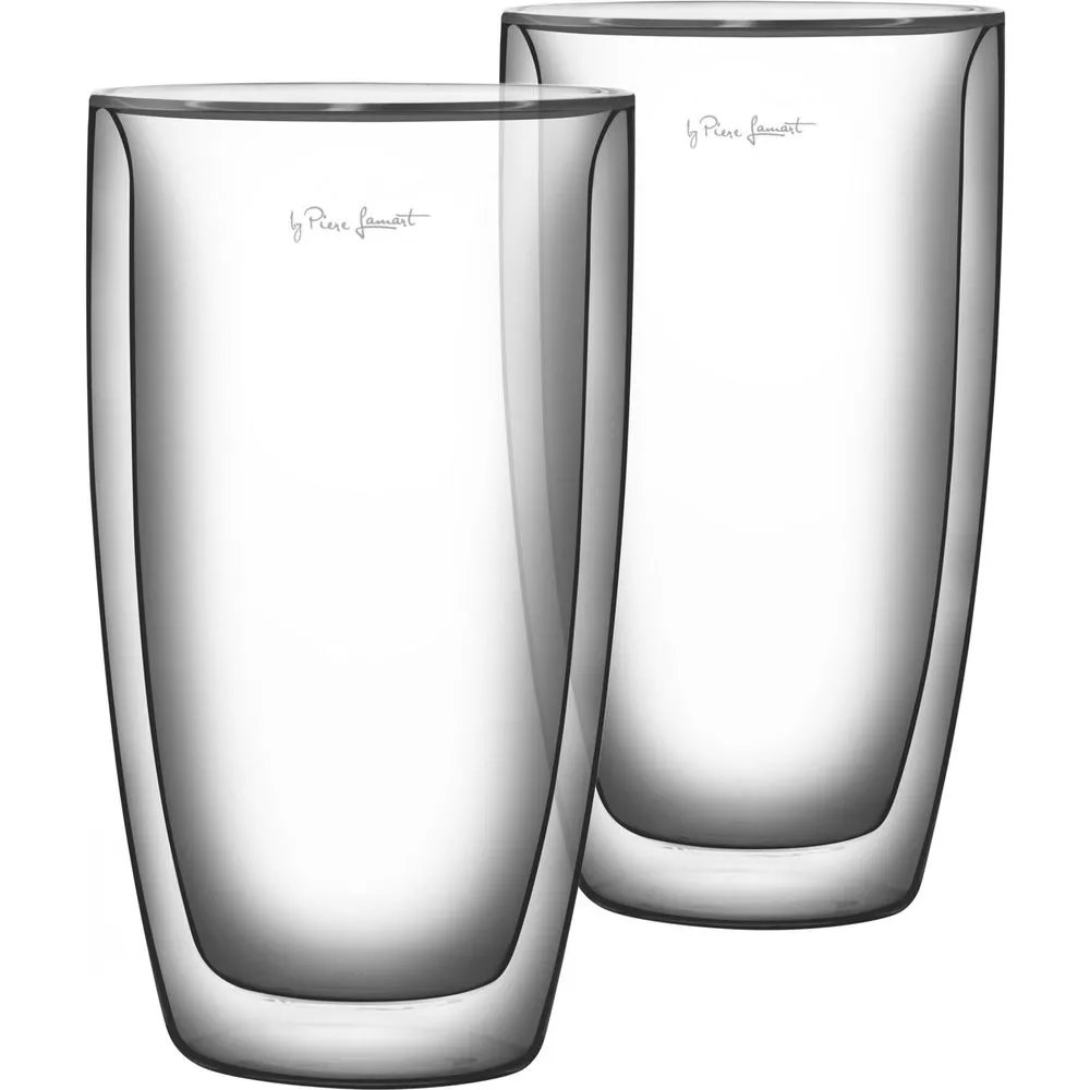 Lamart LT9011, Gjennomsiktig, Borosilikatglass, Rund, 2 stykker, Klar, 380 ml