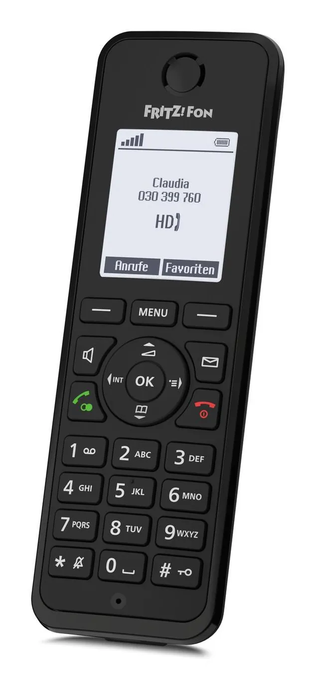 Fon M3, DECT telefon, Trådløst håndsett, Høyttalertelefon, 300 oppføringer, Ringe-ID, Svart