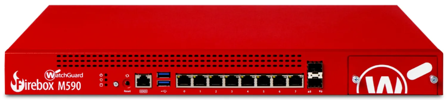 WatchGuard Firebox M590, 3,3 Gbit/sek, 20 Gbit/sek, 2200 Mbit/sek, 6,84 Gbit/sek, 4600 Mbit/sek, 5 Gbit/sek