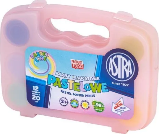 Astra plakatmaling 12 farger – 20 ml koffert 301122007 mix