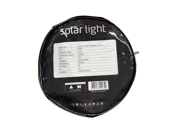 LIT230 G2 LYSSLANGE 5M. 1200LM/M. 4000K IP67 8.5W/M. og med 1,5m. tilslutningskabel