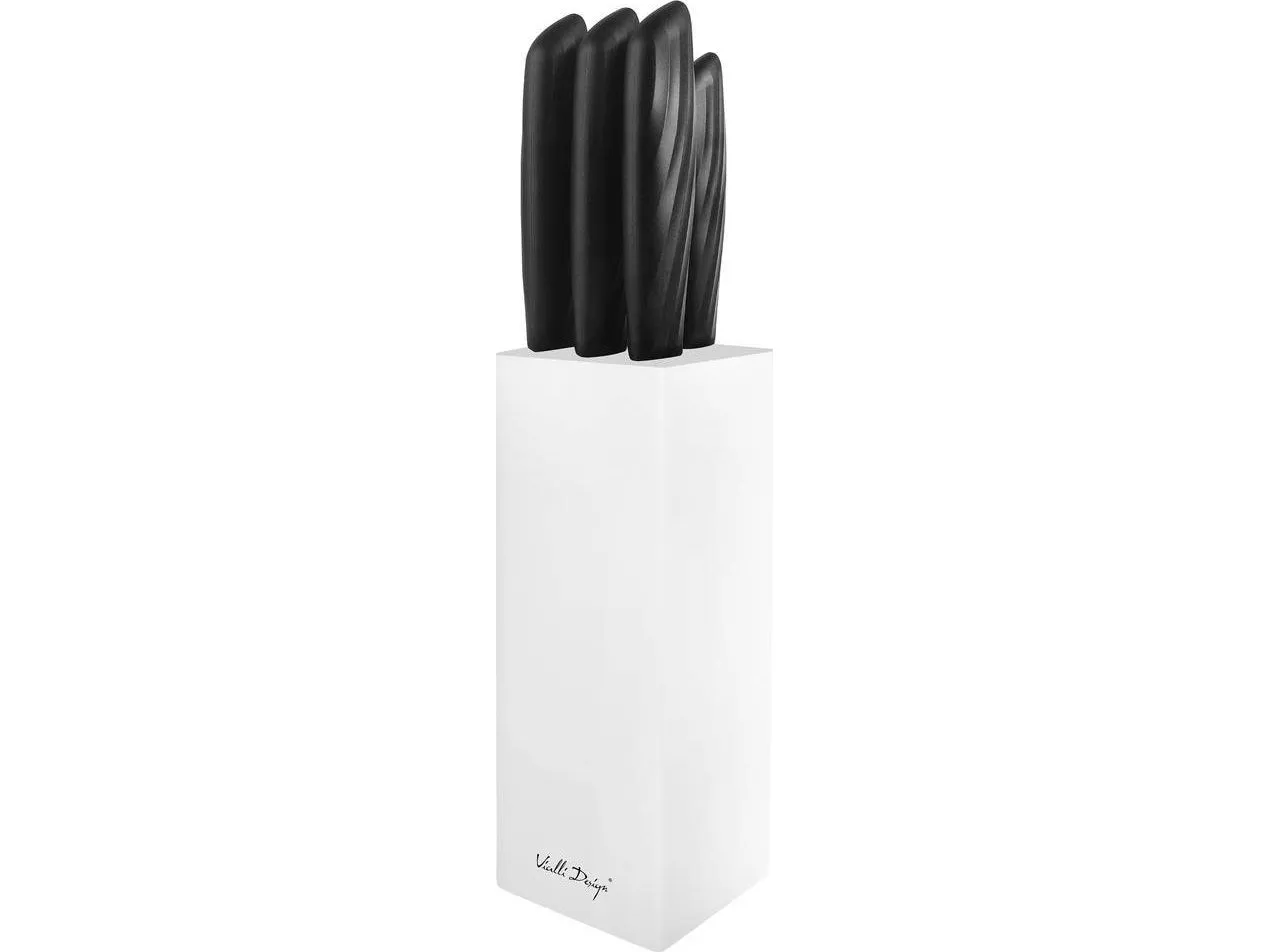 Vialli Design knivsett i hvit blokk 5 deler Caro 27978