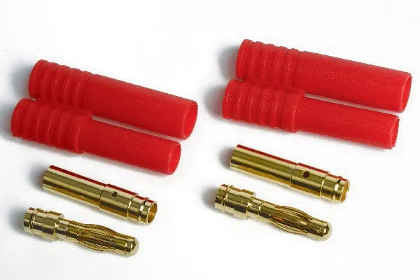 HXT 4 mm gullkontakt, 2 stk
