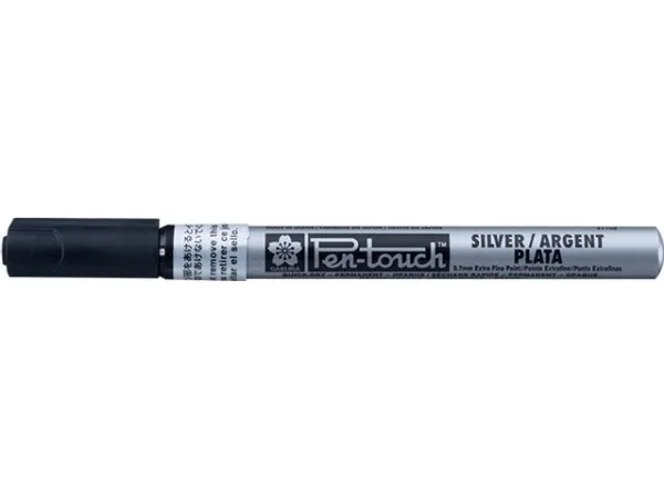 BRUYNZEEL SAKURA Pen-Touch ekstra fin markør 0,7 mm sølv