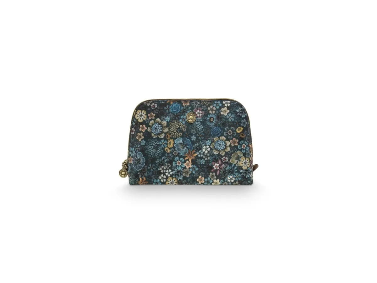 PIP Studio Coby Cosmetic Bag Triangle Medium Tutti i Fiori Blue 24/17x16.5x8cm