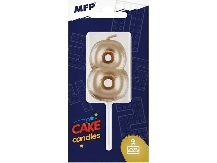 MFP papirstearin til kakeballong nr. 8 gull 8800122
