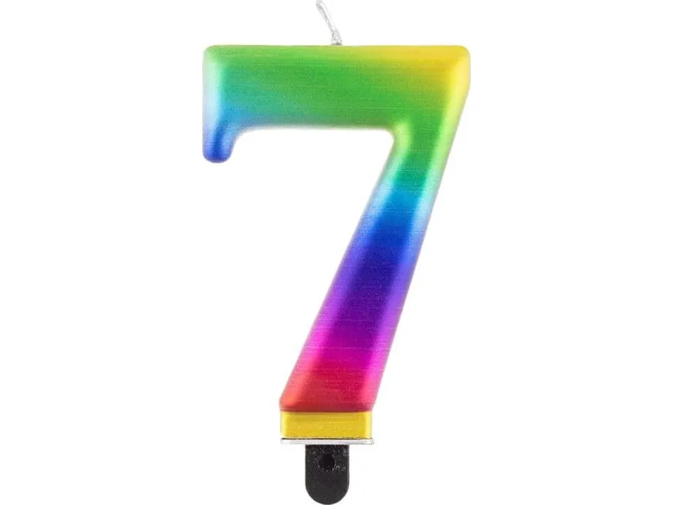 GoDan bursdagslys 7 multicolor 8 cm