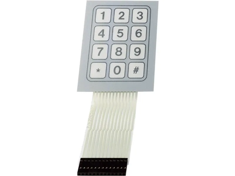 TRU COMPONENTS SU709930 folietastatur tastaturmatrise 3 x 4