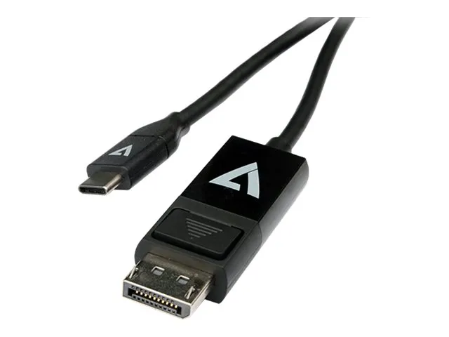 V7 - DisplayPort-kabel - USB-C (hann) til DisplayPort (hann) - 2 m - svart