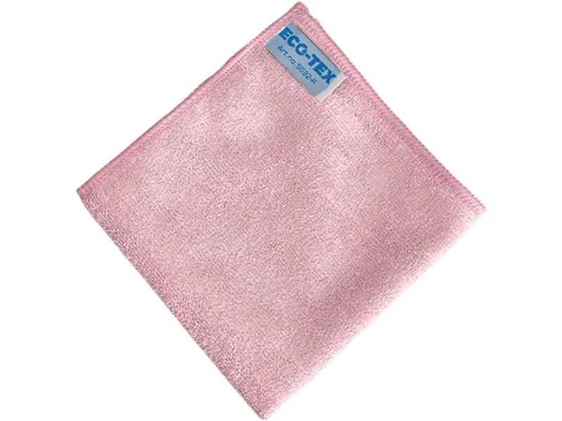 Mikrofiberklut Nøytral 32x32 cm Oekotex rød - (kartong med 20 pakker x 10 stk.)