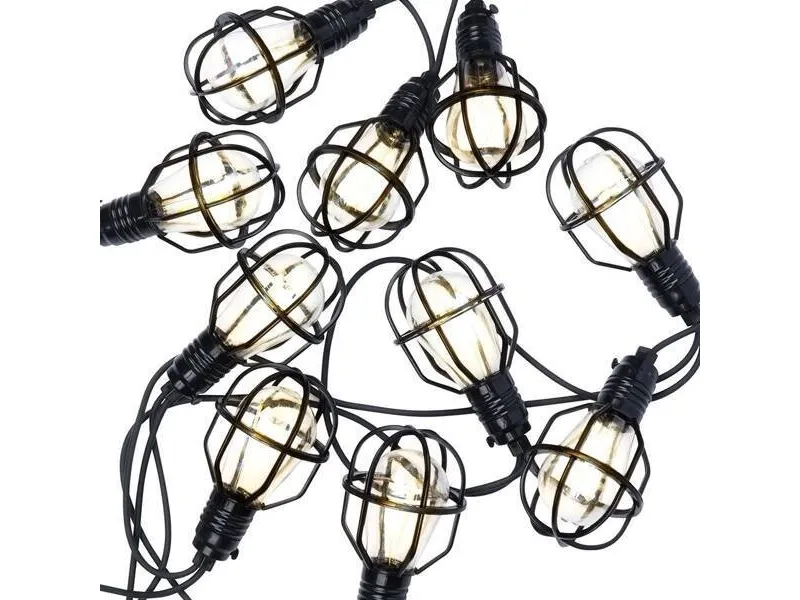 Julelys Vilde hagegirlander LED, 10 stk, 7,5 m
