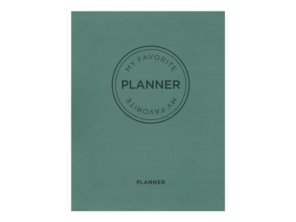 Forlaget Aronsen My Favorite Planner - Planlegger - 2 dager til side - eskebundet - 170 x 220 mm - 288 sider - hvitt papir - grønt omslag