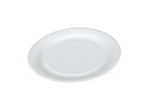 Paptallerken Catersource Ø23 cm Kraftig FSC-mærket bionedbrydelig hvid - (100 stk.)