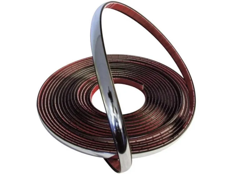 Dekorationsliste i krom 12mm x 8m