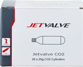 Weldtite gasspatron WELDTITE JETVALVE CO2 25 g eske 20 stk (NY)