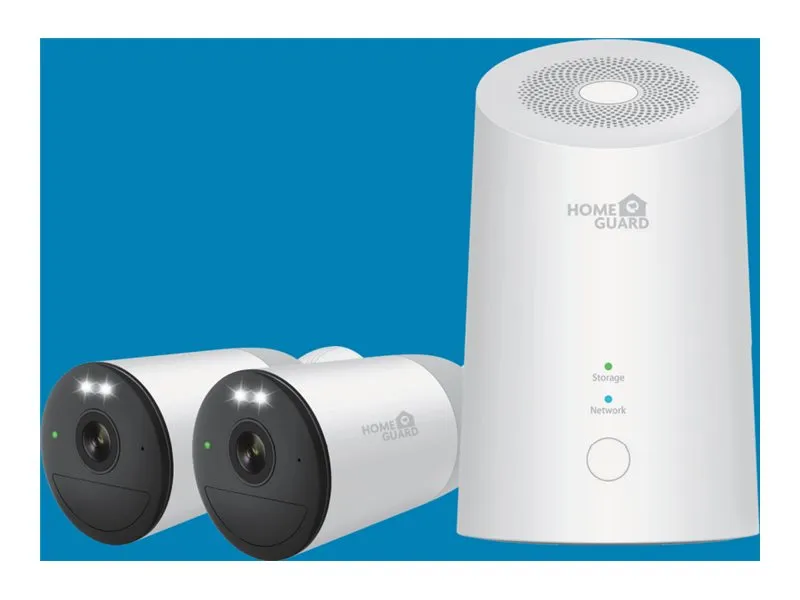 HOMEGUARD Active Defender - NVR + kamera(er) - AC-drevet, batteridrevet - 10 kanaler - 2 kamera(er) - CMOS
