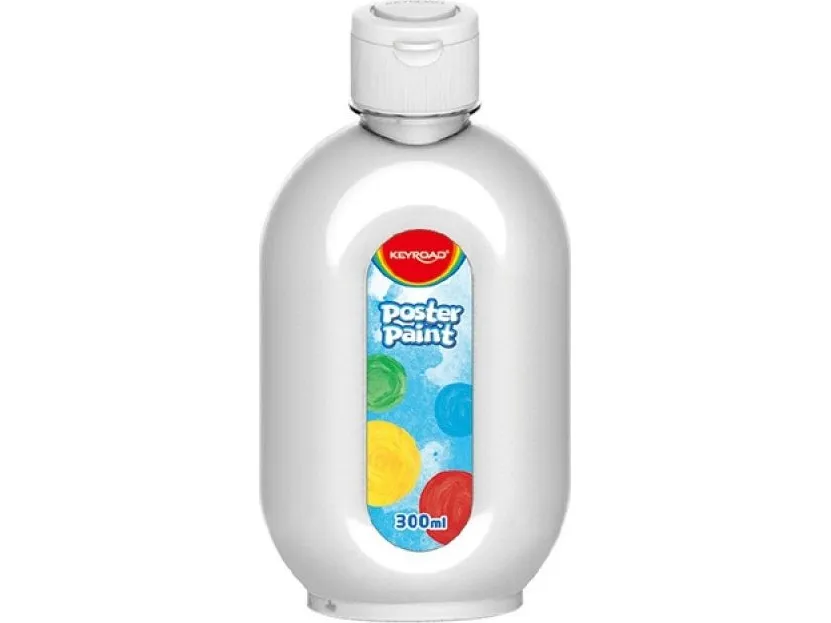 Keyroad plakatmaling på flaske hvit 300 ml