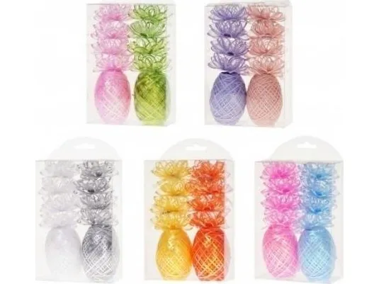 Sett rosett 5,5 cm + cocoon 5 mm/10 m, 2 stk mix