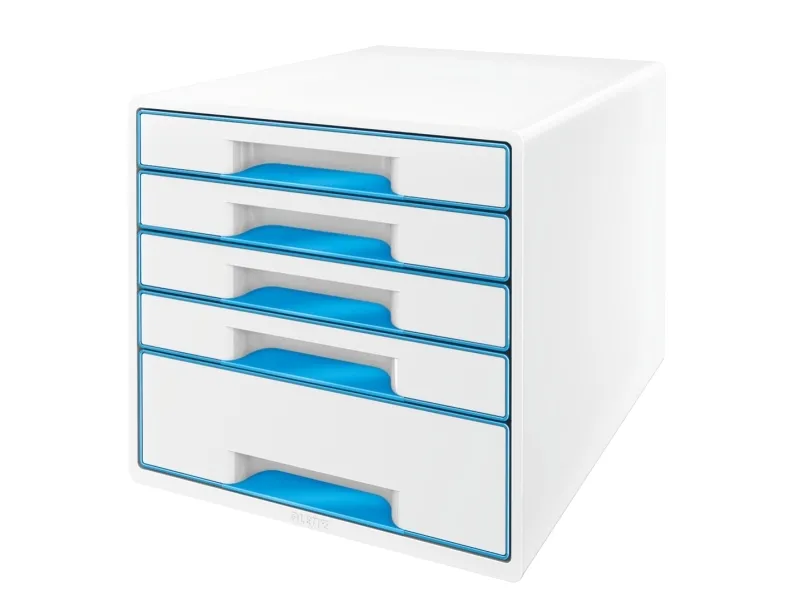 Leitz 52141036, 5 skuffer, Isopor, Blå, Hvit, 1 stykker, 287 x 363 x 270 mm