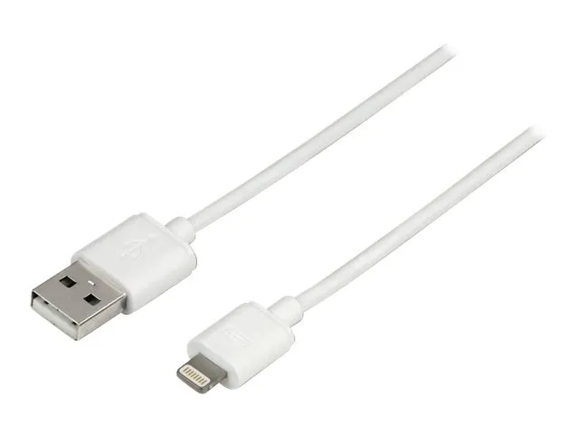 Hama Basic Line Charging/Data Cable - Lightning-kabel - Lightning hann til USB hann - 1 m - hvit