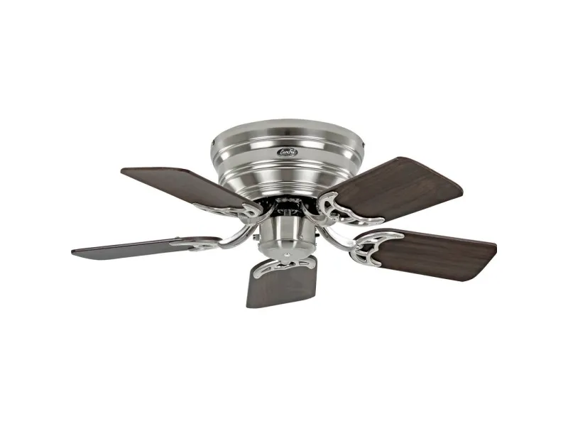 Loftsvifte CasaFan FLAT 75-III BN-NB/BU valnøtt/bøk 61 W (Ø x H) 79 cm x 164 mm krom (børstet), vendbare vinger