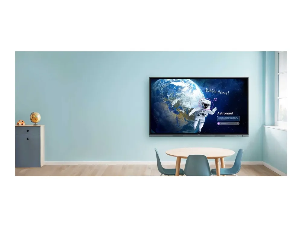 BenQ Board Master RM8605 - 86 Diagonalklasse RM05 Series LED-bakgrunnsbelyst LCD-skjerm - utdanning / næringsliv - med built-in interactive whiteboard, touchscreen (multi touch) and 8-microphone array - Android - 4K UHD (2160p) 3840 x 2160