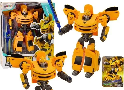 LeanToys Auto-Robot 2-i-1 transformer sports gul