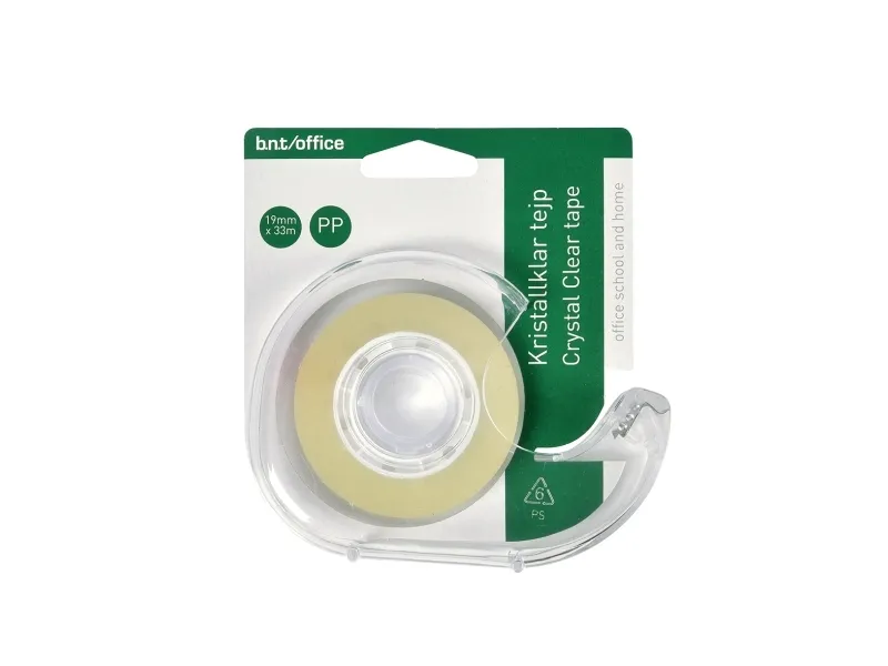 Kontortape 33m x 19mm krystallklar - Blister - (24 stk.)