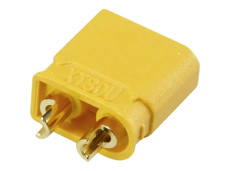 Reely RE-6619104 Connettore maschio for batteri spina 2 mm XT30U dorato a saldare 1 pz. - XT30U gullkontaktsystemplugg 2 mm<br><br>XT30-pluggsystemet er designet for strømmer opp til 20 A. Pluggen med lav motstand er enkel å lodde og imponerer med sin høye kvalitet.<br><br><b>Funksjoner: </b><br>2 mm · Kompatibel med standard XT30-kontaktsystem.<br><br> <b>Tekniske data: </b><br>Innhold: 1 stk · Spesialfunksjoner for modellbyggkontakt: gullbelagt, for lodding · Produkttype: batteriplugg · Plugg-