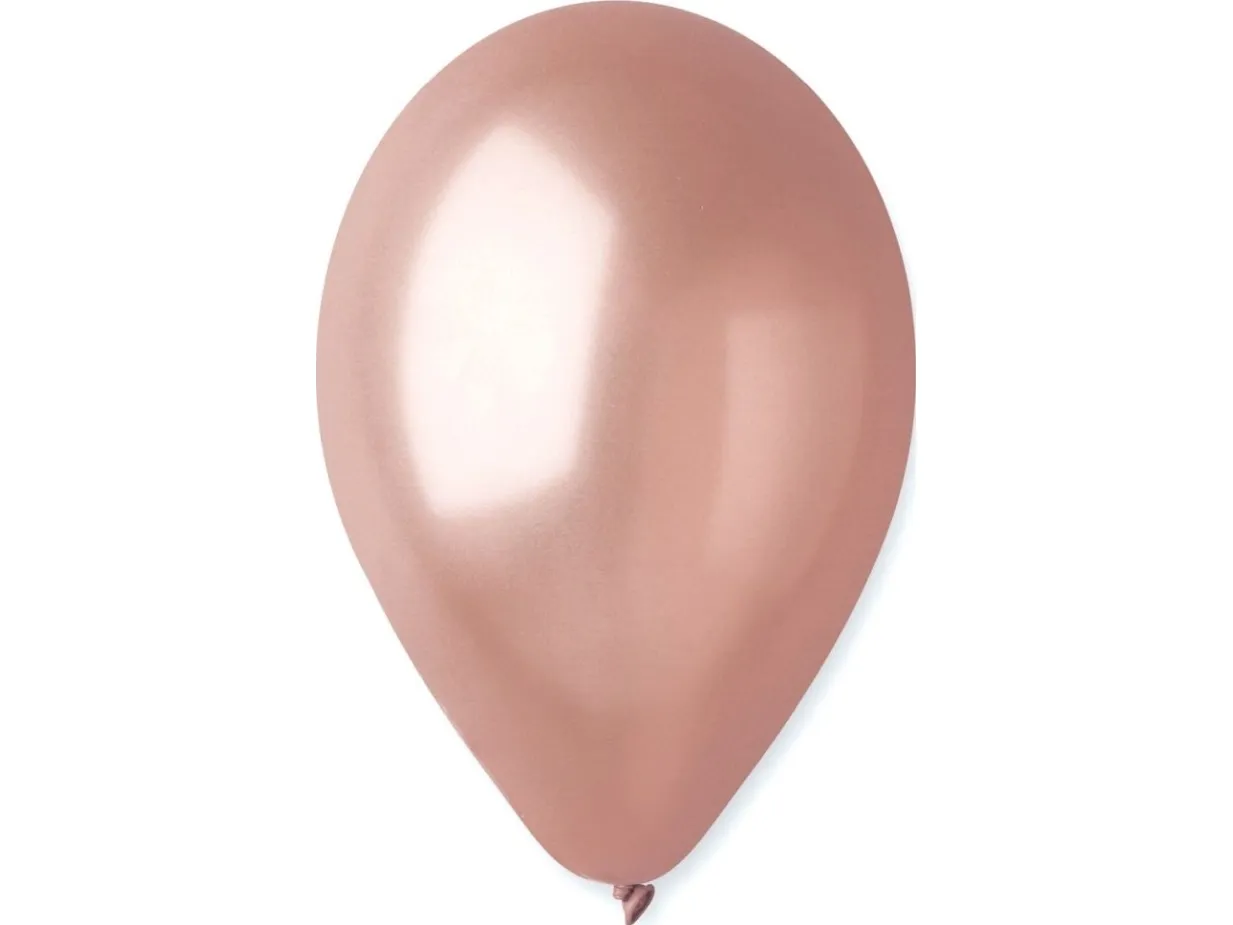 Gemar metallballonger rosa/gull GM110, 30 cm, 100 stk