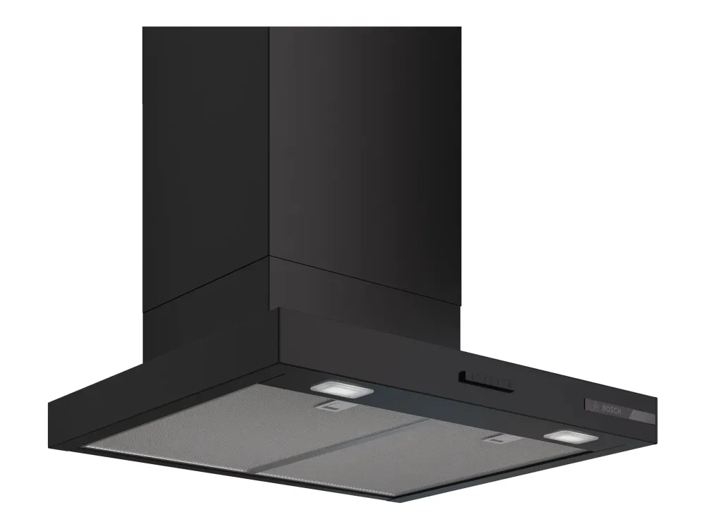 Bosch Serie | 4 DWB65CC60 - Panser - skorsteinsflat - bredde: 59.8 cm - dybde: 50 cm - ekstraksjon og resirkulasjon (-) - mattsvart