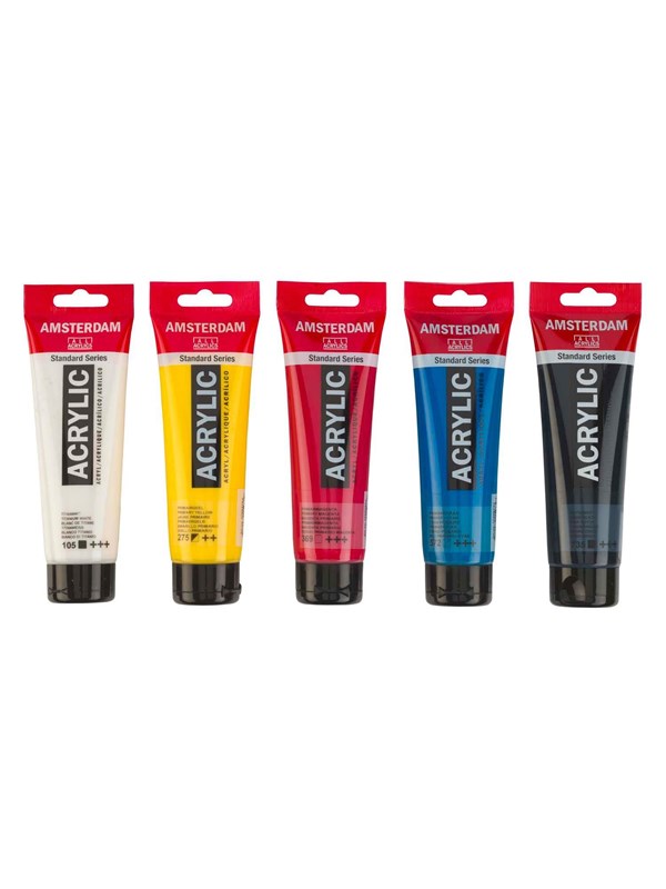 Bruynzeel Amsterdam Standard Series Acrylic Paint Primary Set 120ml 5pcs.