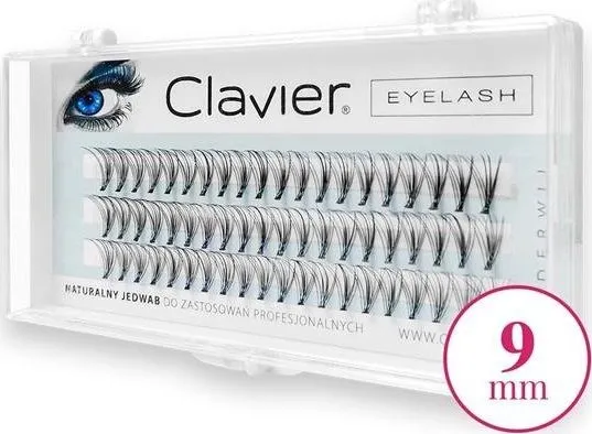 Clavier Artificial Lashes in Tufts C-Curl Classic 10 Real Silk Eyelash Tufts