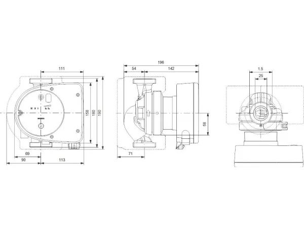 Grundfos pumpe CO MAGNA1 25-40 (99221216)