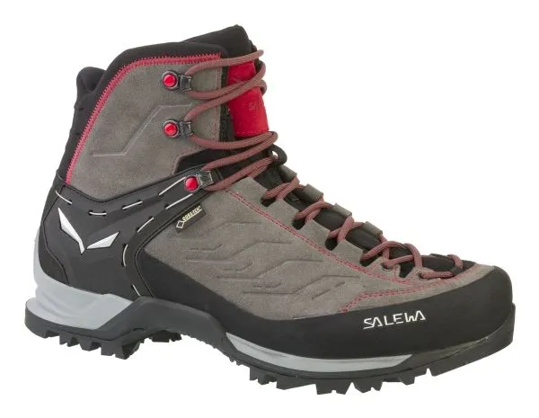 Salewa MTN Trainer Mid GTX, Hankjønn, Voksen, Kull, Grå, Rød, Utestøvler, Turgåing, Turgåing, Charcoal/Papavero