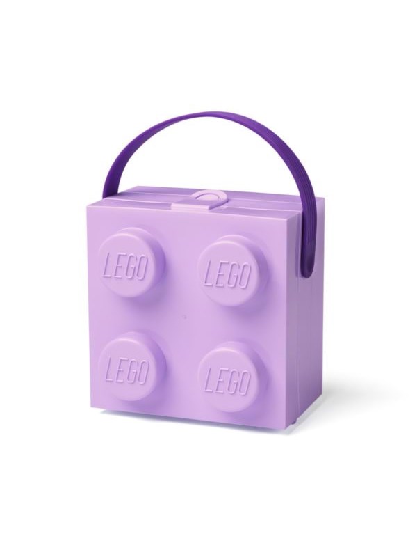 LEGO BOX W. HANDLE -  LAVENDER