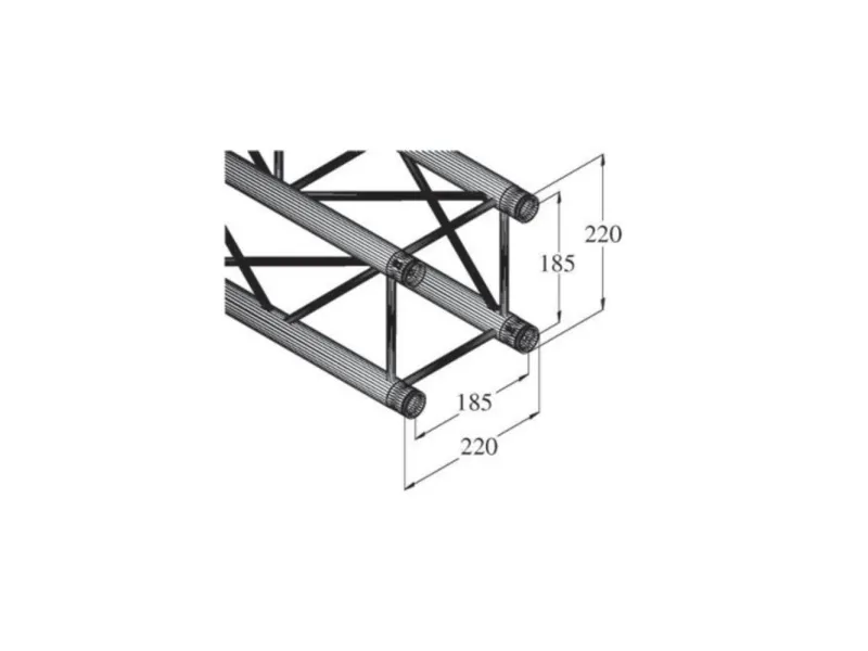Alutruss DECOLOCK DQ4-500 4-punkts travers 50 cm