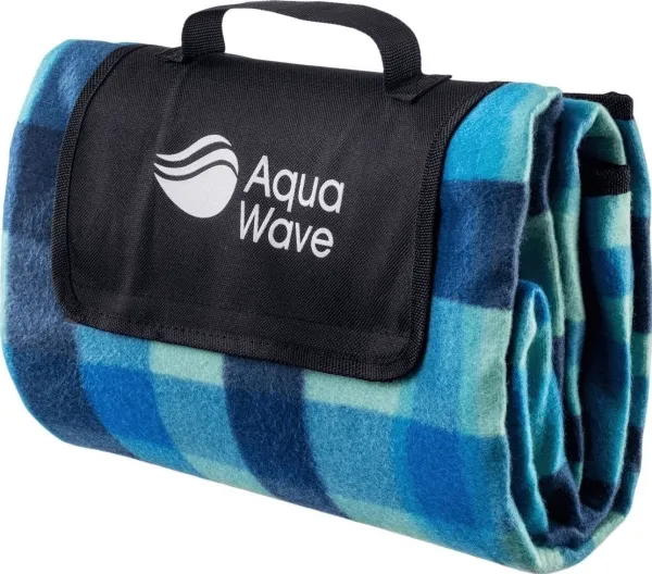 AquaWave Piknik-teppe CHEQUA BLANKET BLÅ RULETTRYKK 130X150