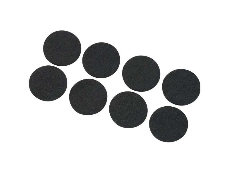 TRU COMPONENTS FP2503WT filterpudder selvklebende rund sort (Ø x H) 25 mm x 3 mm, 8 stk