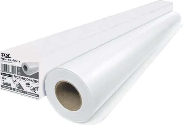 Idest papir til plotter 1067 mm 50 m 80 g – 1 rull (rp1067050wk80)