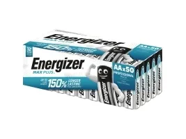 Batteri Energizer® Alkaline Max Plus™, AA, 1,5 V, pakke a 50 stk